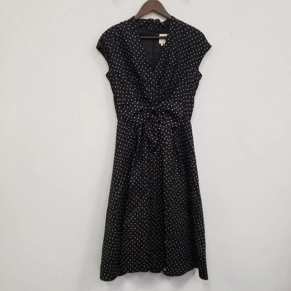 kate spade black midi dress NWT Kate Spade Women's Black Midi A-Line Dress Size 6